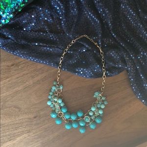 Sea blue bead necklace